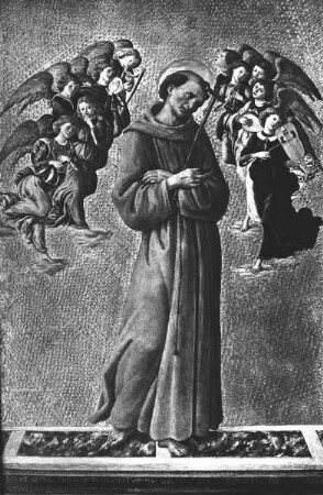 Der heilige Franziskus mit Engeln