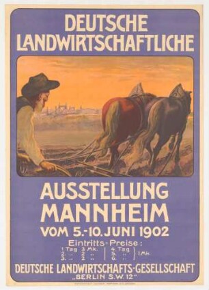 Plakat: Deutsche landwirtschaftliche Ausstellung 1902, Mannheim