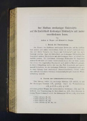 Der Einfluss zweiioniger Elektrolyte auf die Löslichkeit dreiioniger Elektrolyte mit lauter verschiedenen ionen.