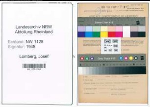 Entnazifizierung Josef Lomberg , geb. 20.11.1910 (Polizist)