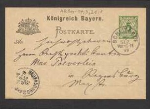 Brief von Carl Otto Harz an Regensburgische Botanische Gesellschaft