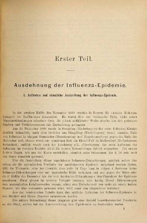 Influenza-Epidemie des Jahres 1889/90 im Königreiche Bayern