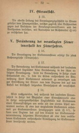IV. Oberaufsicht