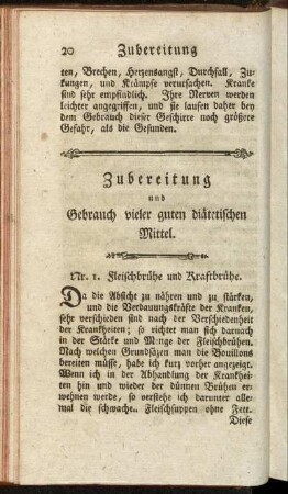 Zubereitung und Gebrauch vieler guten diätetischen Mittel.
