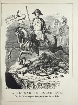 A beggar on horseback; or, the Brummagem Bonaparte out for a Ride
