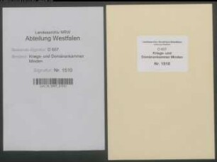 Entwurf einer Feuerordnung für die Stadt Minden