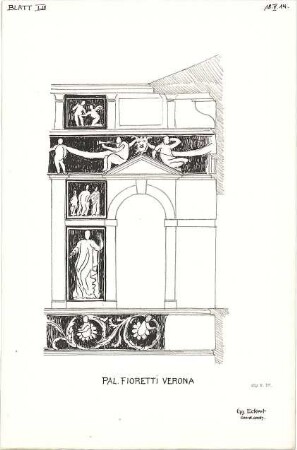 Eckert, Georg; München; Studienarbeiten - Pal. Floretti in Verona (Detail)