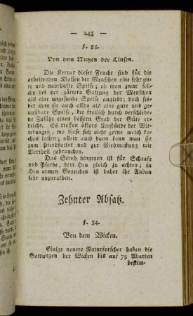 Zehnter Absatz. Von dem Wicken.