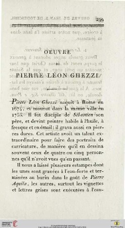 Oeuvre de Pierre Léon Ghezzi