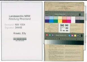 Entnazifizierung Elly Kraatz , geb. 29.12.0000 ()