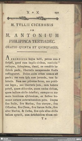In M. Antonium Philippica Tertiadec