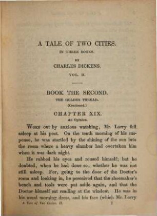 A tale of two cities : in two volumes, 2