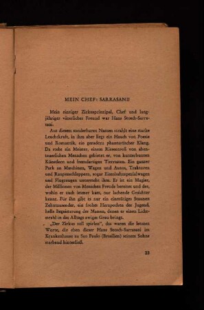 Mein Chef: Sarrasani!