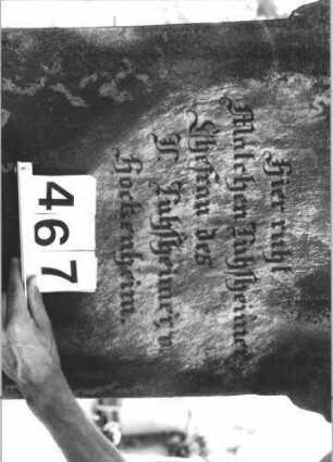 Grabstein 467 (Detailaufnahme)