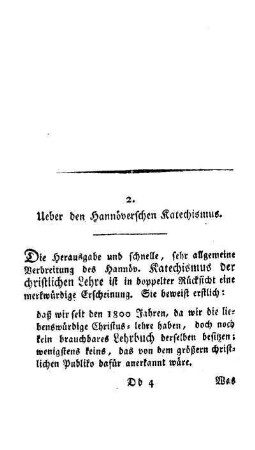 Ueber den Hannöverschen Katechismus