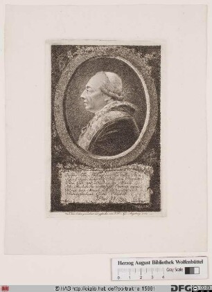 Bildnis Papst Pius VI. (Giovanni Angelo conte Braschi) (reg. 15. 2. 1775 - 29. 8. 1799)
