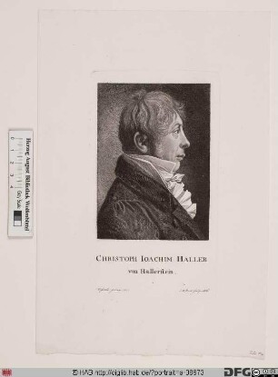 Bildnis Christoph Hans Joachim Frhr. Haller (von Hallerstein)