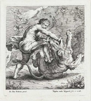 Samson tötet den Löwen