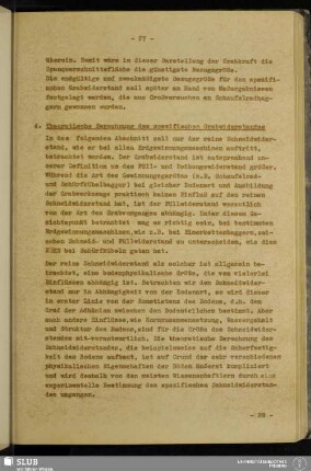4. Theoretische Berechnung des spezifischen Grabwiderstandes