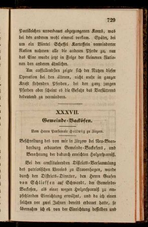 XXXVII. Gemeinde-Backöfen