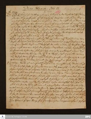 Tagebuch von Johann Heinrich Schmidt.