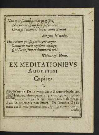 Ex Meditationibus Augustini