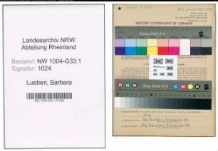 Entnazifizierung Barbara Lueben , geb. 14.01.1900 (Lehrerin)