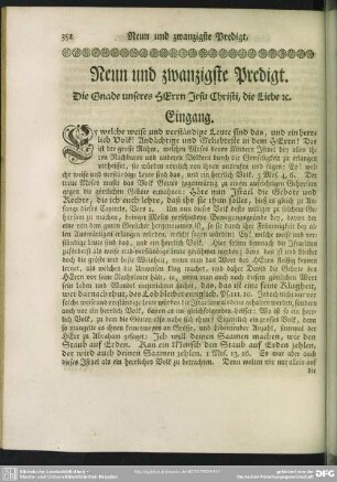 Neun und zwanzigste Predigt