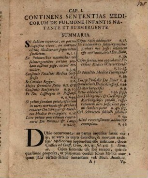 Disp. de pulmone infantis natante vel submergente