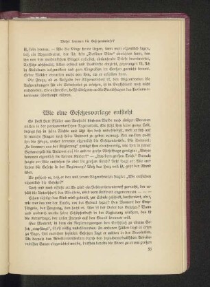 Wie eine Gesetzesvorlage entsteht