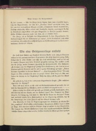 Wie eine Gesetzesvorlage entsteht