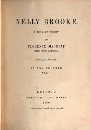 Nelly Brooke : a homely story, 1