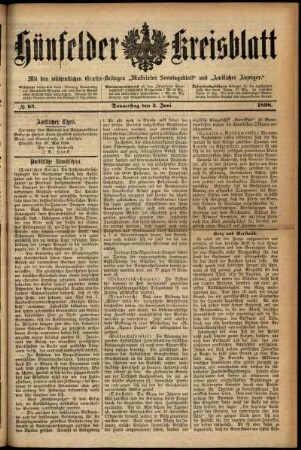 Ausgabe vom Donnerstag, den 02. Juni 1898.