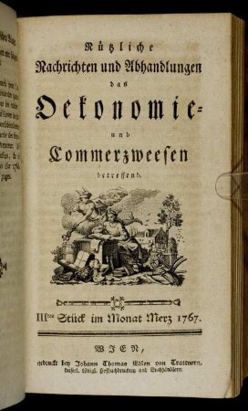 IIItes Stück im Monat Merz 1767.