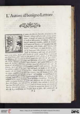 L'Autore al benigno Lettore