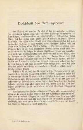 Nachschrift des Herausgebers