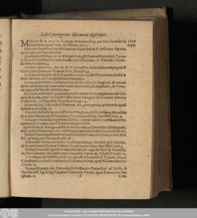 Libri peregrino Idiomate descripti.