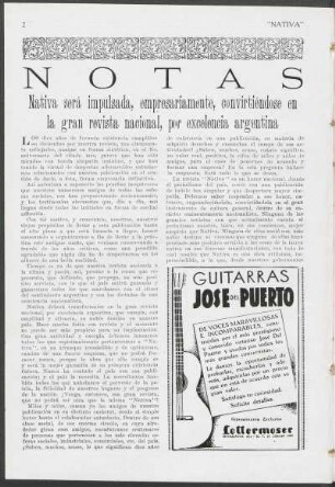Notas - Nativa será impulsada, empresariamente, convirtiéndose en la gran revista nacional, por excelencia argentina