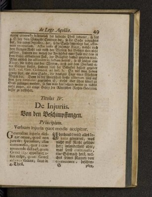 Titulus IV. De injuriis.