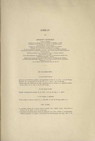 Obras de Ernesto Quesada