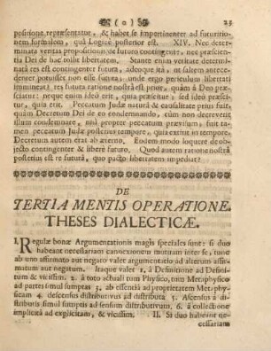De tertia mentis operatione.