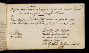 174r, Hoffmann, Gottfried. Leipzig, 10.2.1688. Anmerkung: gest.