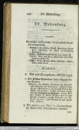 XV. Meklenburg