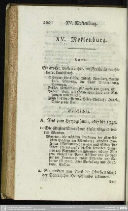 XV. Meklenburg