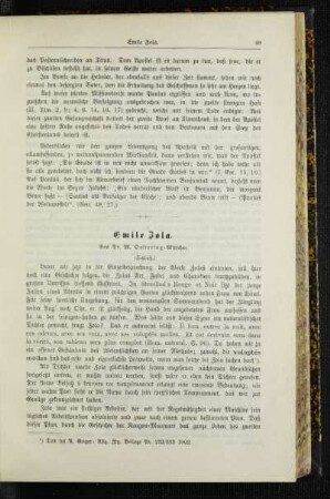 Emile Zola : (Schluß)