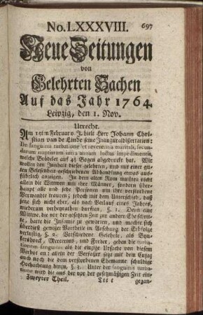 No. LXXXVIII. Leipzig, den 1. Nov. - No. XCVI. Leipzig, den 29. Nov.