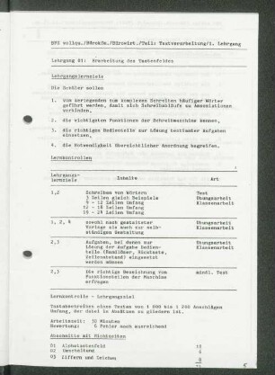[Lehrgänge 01 bis 11]