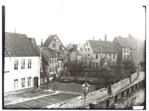 Friedrichstraße. Detmold. zur Werre hin gelegene Rückseite der Häuser. Abgabe vom Heimatverein Horn, 2012