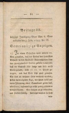 63-72, Beilage III - IV