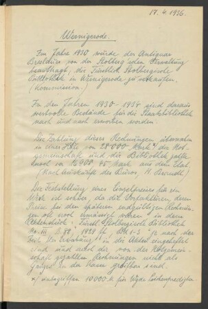 Accession Wernigerode
